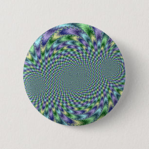 Mardi Gras - Fractal Pinback Button