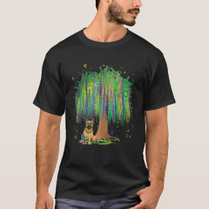 Mardi Gras French Bulldog Bead - Tree Bourbon Stre T-Shirt