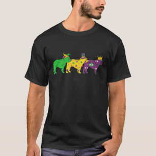 Mardi Gras French Bulldog Beads Festival Jester Ha T-Shirt