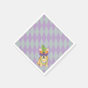 Mardi Gras Frenchie Paper Napkins