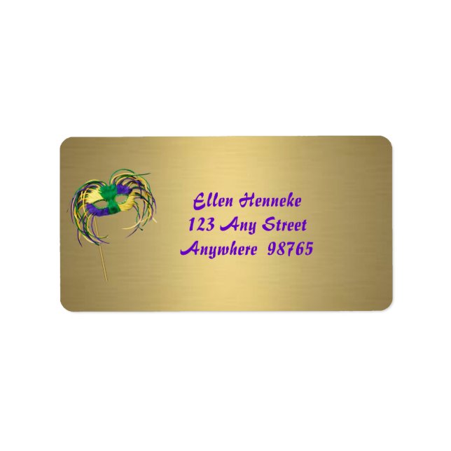 Mardi Gras Fun Label (Front)