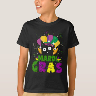 Mardi Gras Funny Black Cat Wearing Clown Cat Mardi T-Shirt