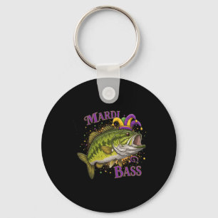 Mardi Gras - Funny Fishing Design Keychain