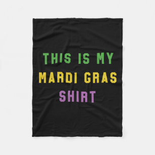 Mardi Gras Funny Party Unique Gift From New Orle Fleece Blanket