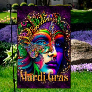 Mardi Gras Garden Flag, Mardi Gras Mask Flag