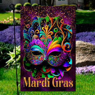 Mardi Gras Garden Flag, Mardi Gras Mask Flag