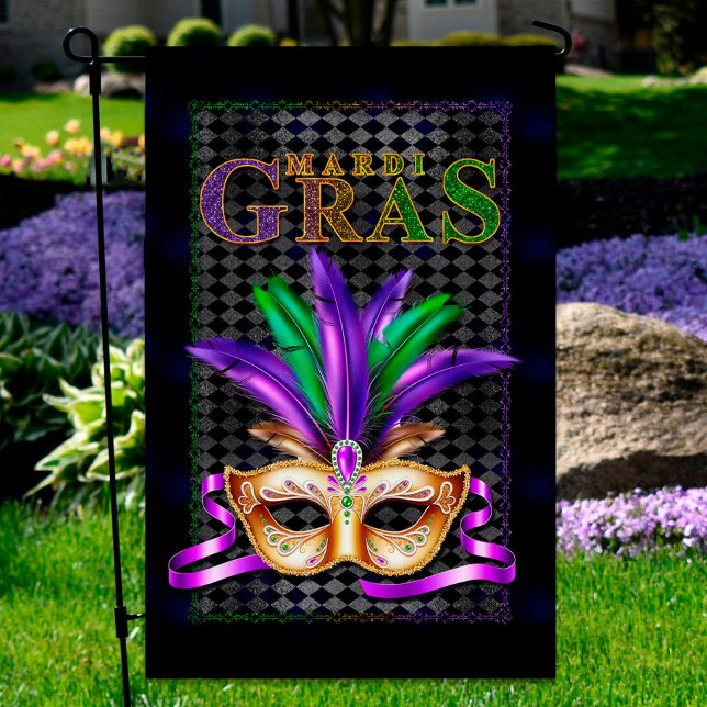 Mardi Gras Garden Flag, Mardi Gras Mask Flag (Creator Uploaded)