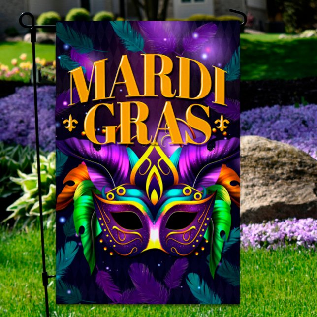 Mardi Gras Garden Flag, Mardi Gras Mask Flag (Creator Uploaded)