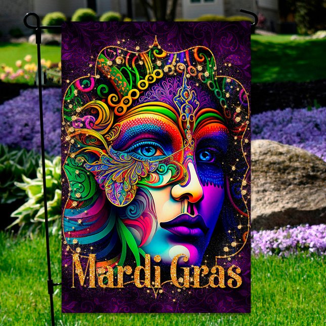 Mardi Gras Garden Flag, Mardi Gras Mask Garden Flag (Creator Uploaded)