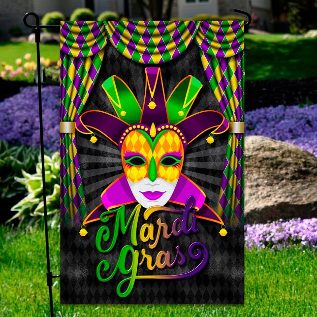 Mardi Gras Garden Flag, Mardi Gras Mask Garden Flag (Creator Uploaded)