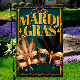 Mardi Gras Garden Flag, Mardi Gras Masks Flag