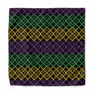 Mardi Gras Geometric Bead Strings Carnival Bandana