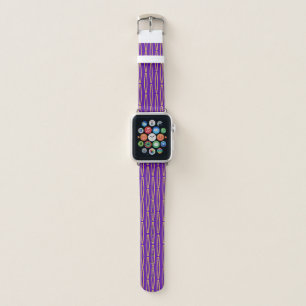 Mardi Gras Geometric Repeat Apple Watch Band