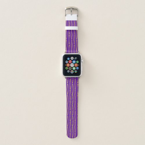 Mardi Gras Geometric Repeat  Apple Watch Band