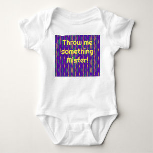Mardi Gras Geometric Repeat  Baby Bodysuit
