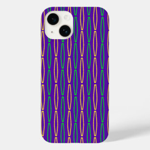 Mardi Gras Geometric Repeat Case-Mate iPhone 14 Case