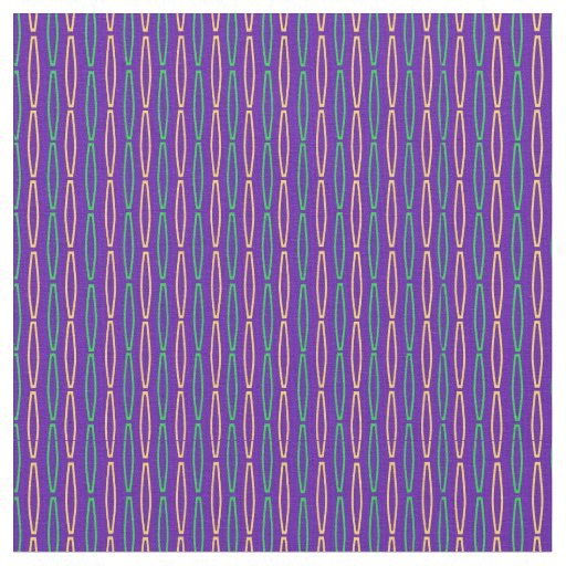 Mardi Gras Geometric Repeat  Fabric