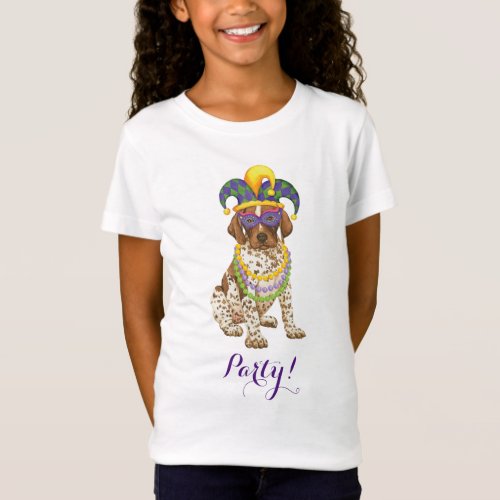 Mardi Gras German Shorthaired Pointer T_Shirt