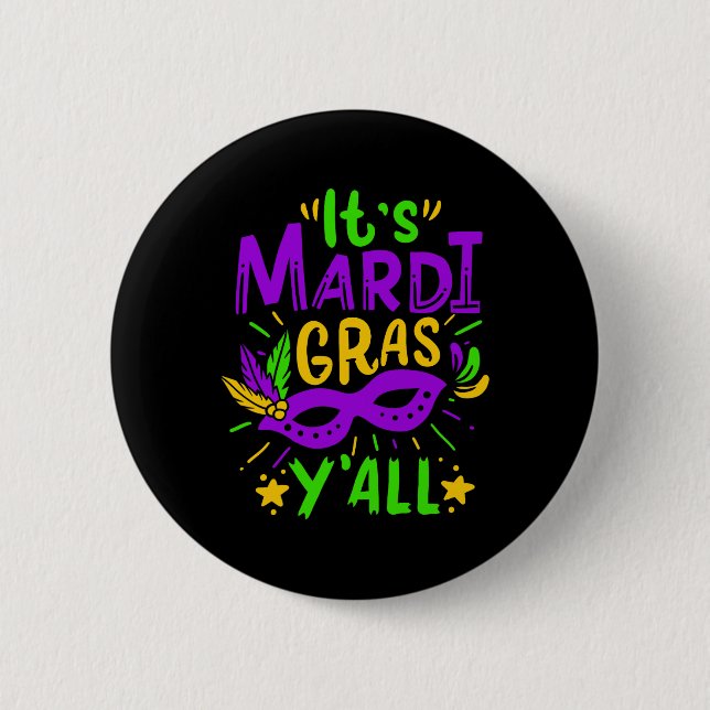 Mardi Gras Gift  Button (Front)