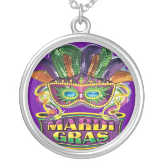 Mardi Gras Gift Sterling Silver Necklace