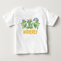 Mardi Gras Gingham and Gators Name Shirt