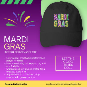 Mardi Gras Glittery Imperial Performance Cap