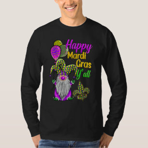 Mardi Gras Gnomes Fleur De Lis Costume Carnaval Pa T-Shirt