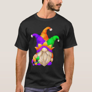 Mardi Gras Gnomes Holding Mask Love Mardi Gras Gno T-Shirt