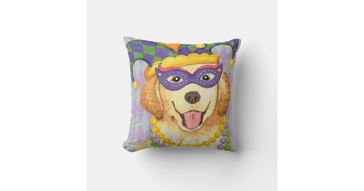 mardi gras golden retriever