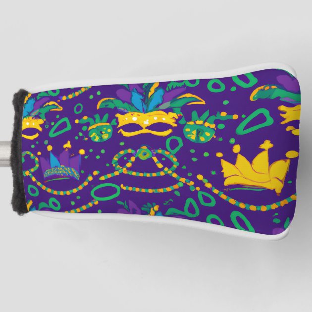 Mardi gras golf head cover | Zazzle