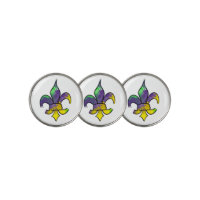 Mardi Gras Golfball Markers