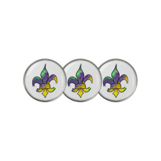 Mardi Gras Golfball Markers