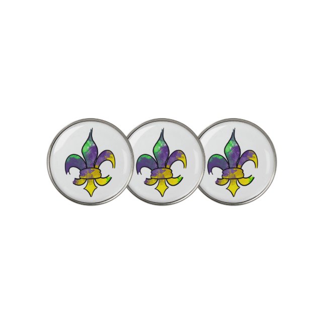Mardi Gras Golfball Markers (3 Up)
