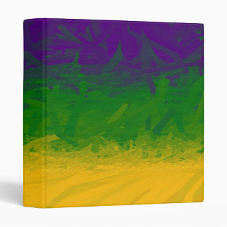 Mardi Gras Gradient 3 Ring Binder