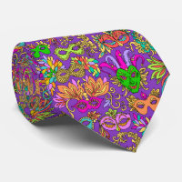Mardi Gras Green Pink Purple Masks Pattern