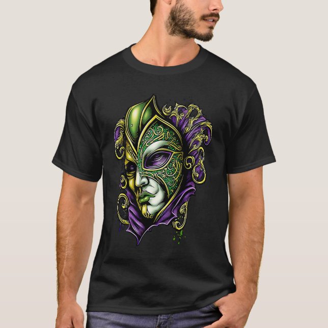 Mardi Gras Green Purple & Gold  4 T-Shirt (Front)