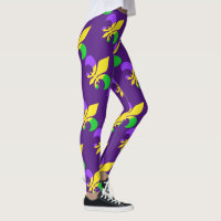 Mardi Gras Leggings, Purple Mask Pattern for Mardi Gras Events Parties, New  Orleans NOLA Pants at  Women's Clothing store