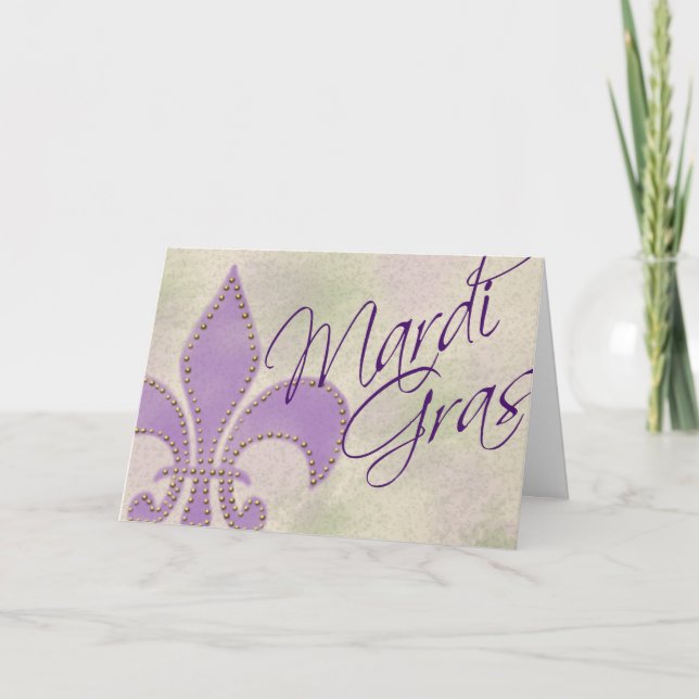 Mardi Gras Greeting Card (Front)