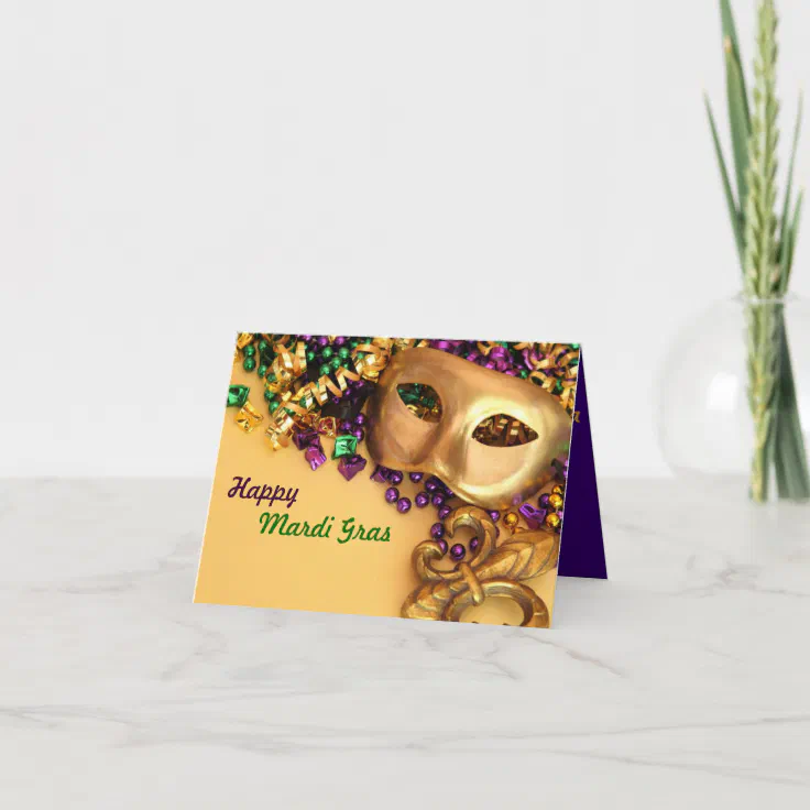 mardi gras greeting cards