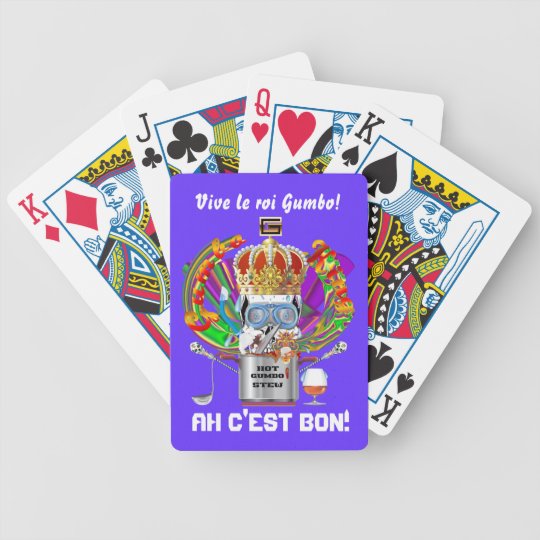 Mardi Gras Gumbo King View Hints please Bicycle Playing Cards