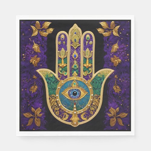  Mardi Gras Hamsa Art Print  Napkins