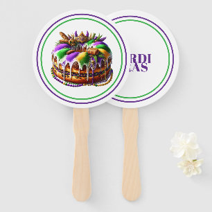 Mardi Gras Hand Fan