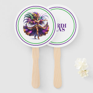 Mardi Gras Hand Fan