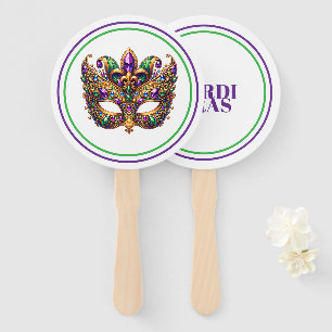 Mardi Gras Hand Fan