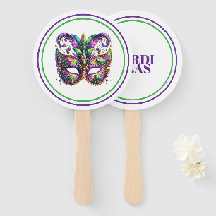 Mardi Gras Hand Fan