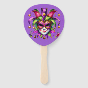 Mardi Gras Hand Fan