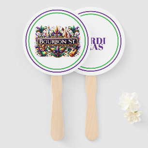 Mardi Gras Hand Fan