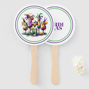 Mardi Gras Hand Fan