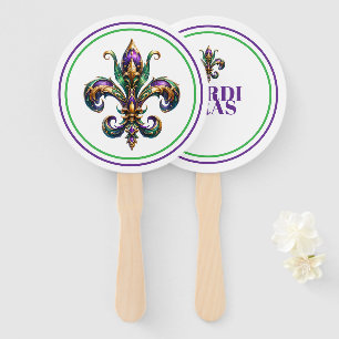 Mardi Gras Hand Fan