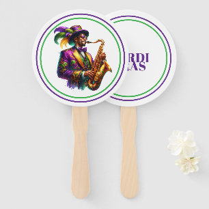 Mardi Gras Hand Fan